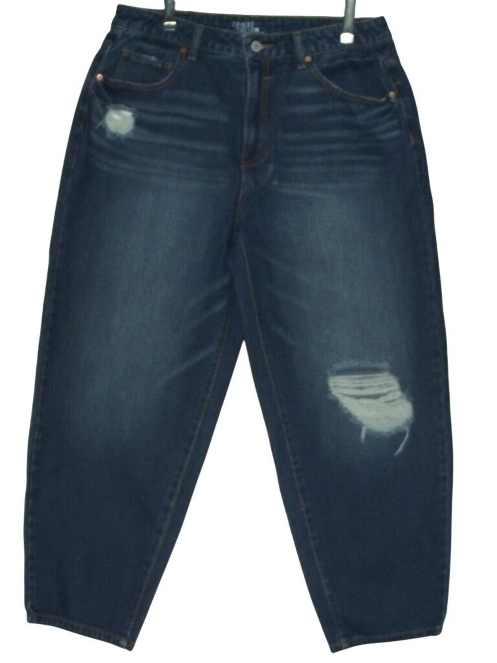 Time & Tru Crop Jeans Womens Size 12 x 26"inseam High Rise distressed
